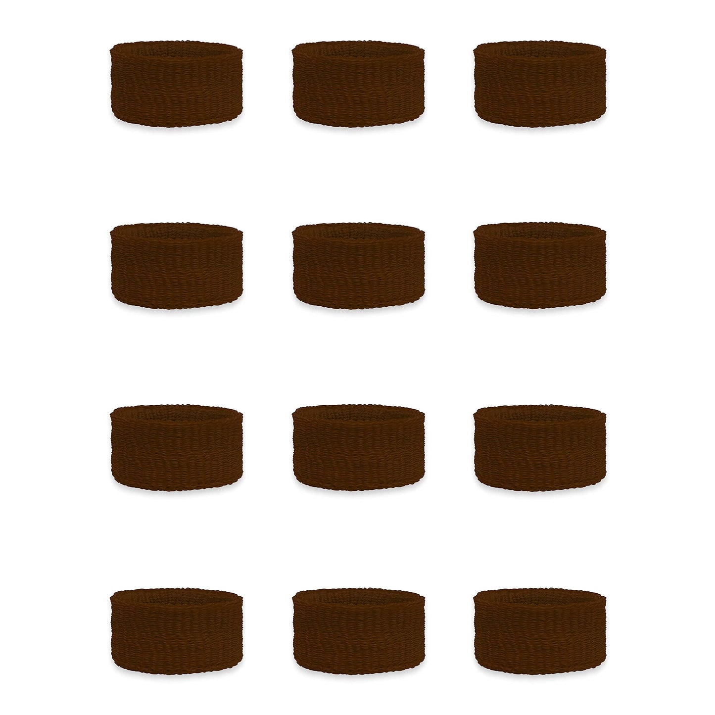 Couver Kids Children 2 Inch - Dark Brown Cotton Terry Cloth Wristband for School, Church, YMCA Activities or evens(6 Pairs)