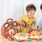Magic Montessori Play Toolbox With Drill, 203Pcs Magic Montessori Play Toolbox Dog-Themed, 2D/3D Creativity Tool Box Montessori