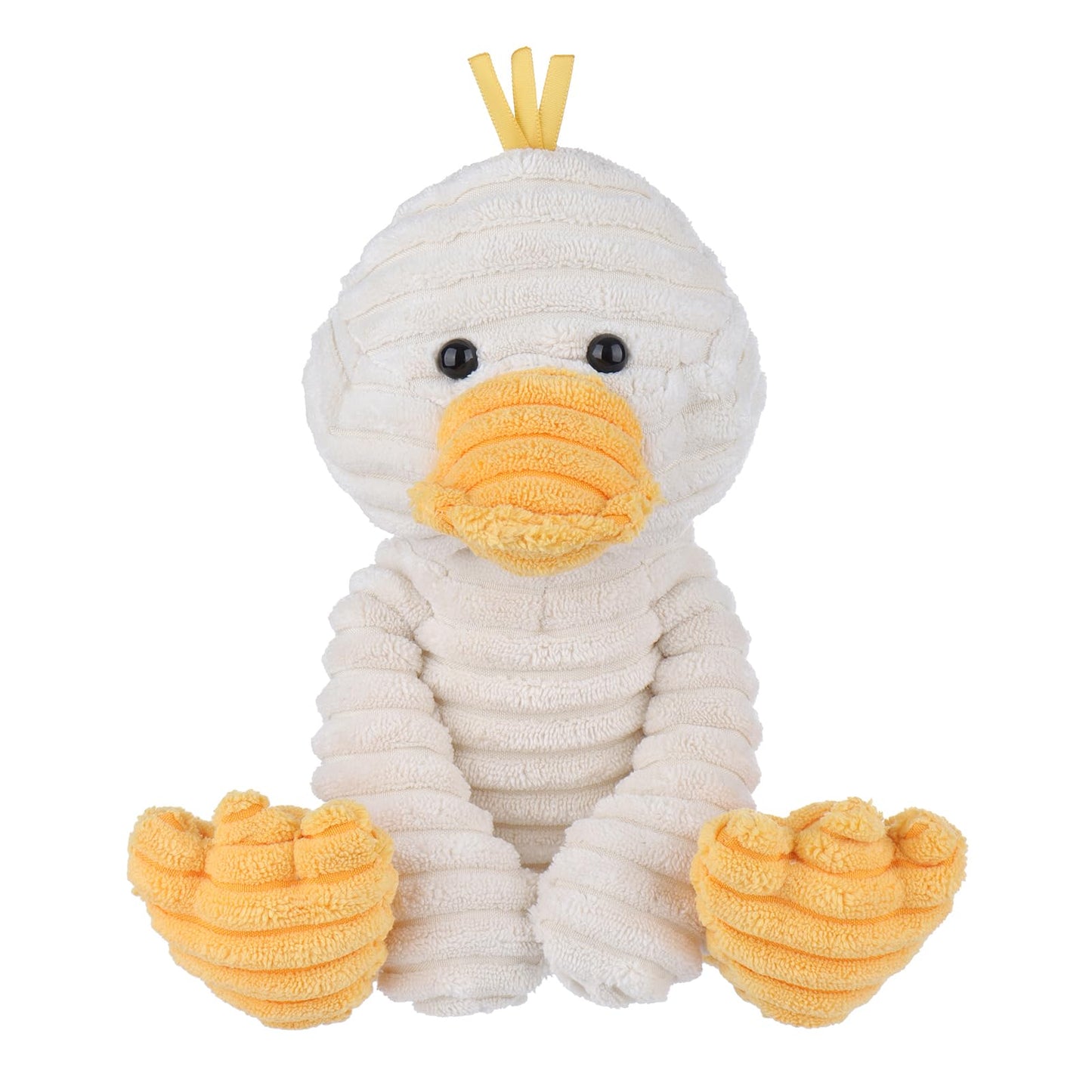 Apricot Lamb Toys Plush White Corduroy Duck With Thin Foot Stuffed Animal Soft Cuddly Perfect For Kids