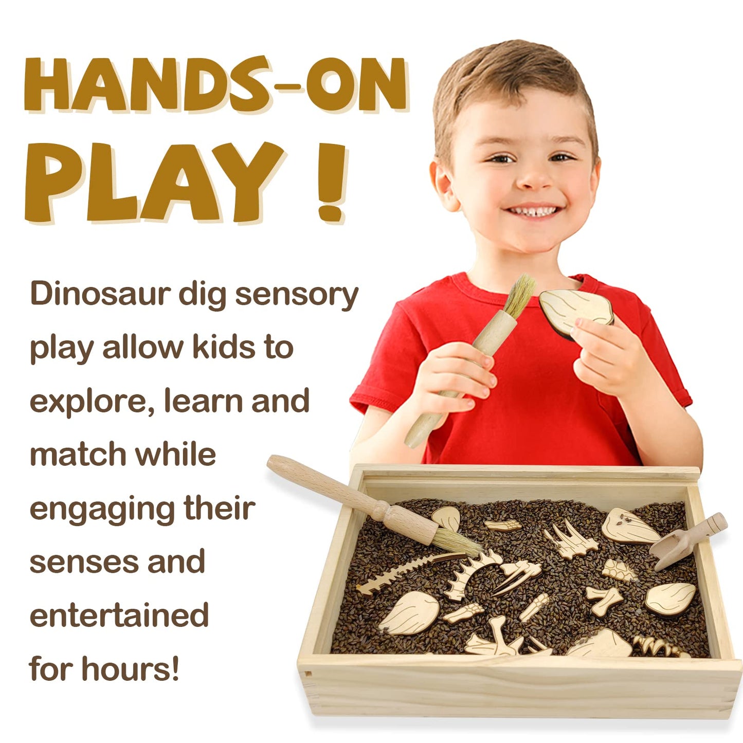 Dinosaur Excavation Archaeology Dig Kit For Kids, Fossil Explore Sensory Bin Toys, Dino Skeletons Bones Puzzle Game, Archaeology Science Stem Toys For Boys And Girls (Stegosaurus)