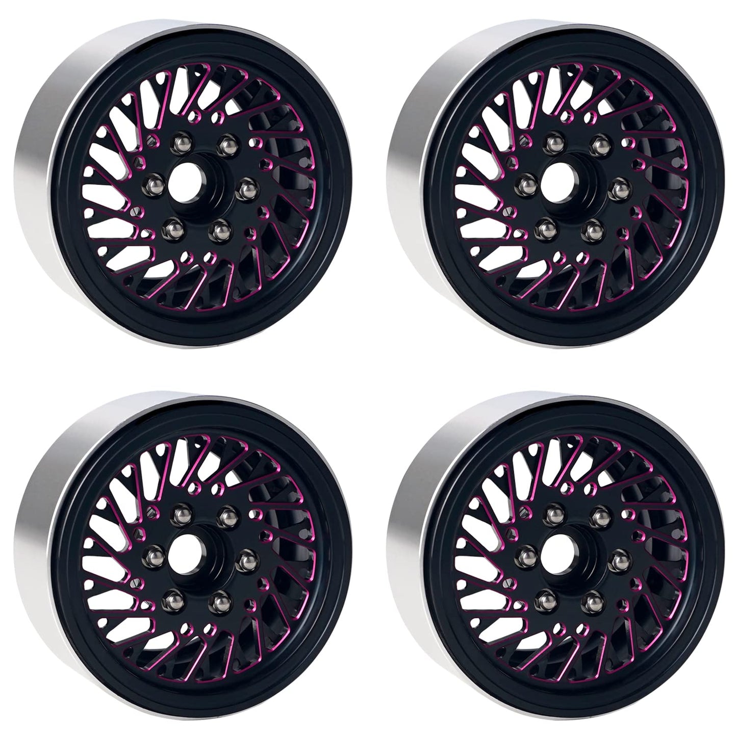 TCRC 4PCS Metal 1.9    Wheel Hubs for TRAXXAS TRX4 TRX6 Bronco RC4WD D90 Axial SCX10 90046 SCX10 II Tamiya CC01 1/10 RC Crawler