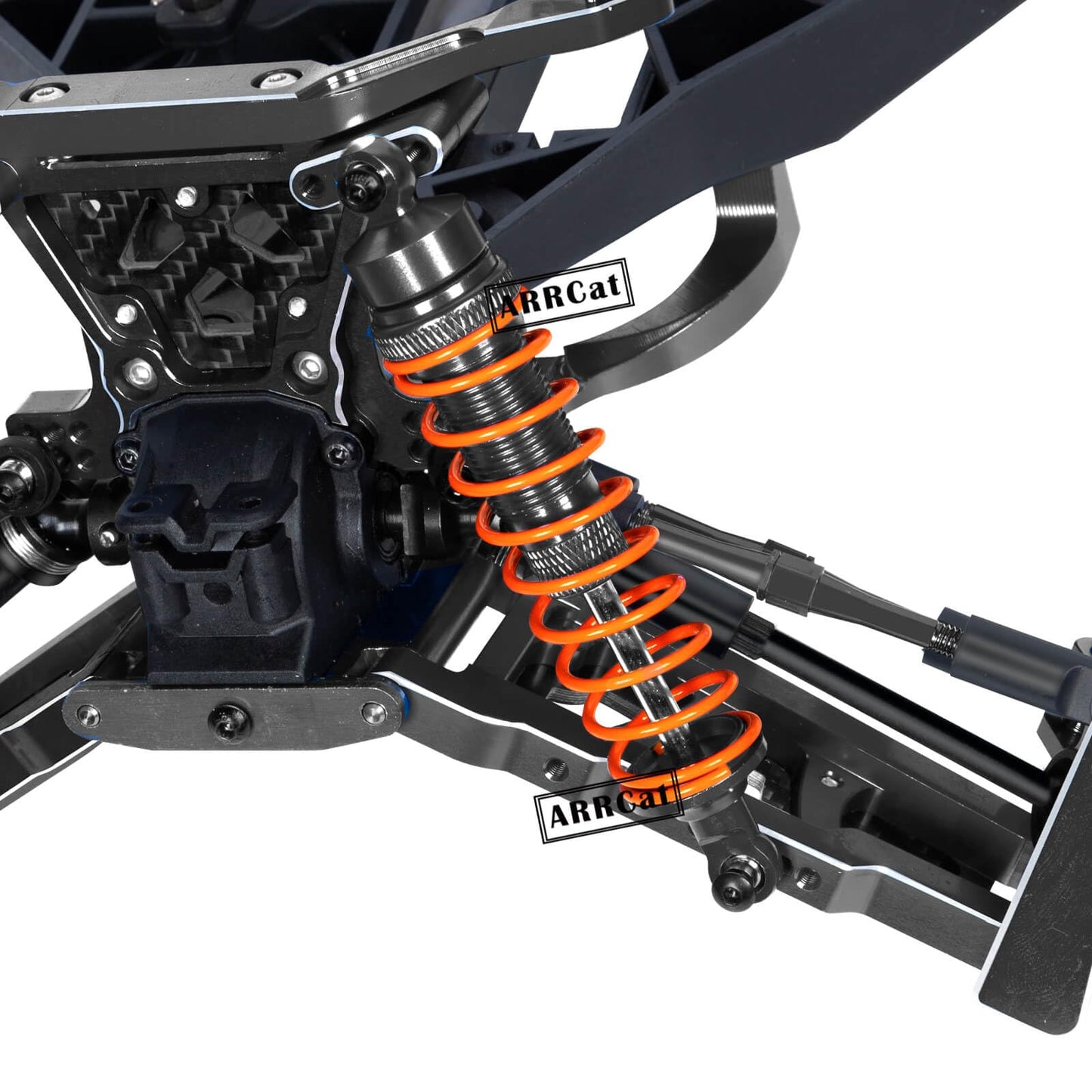ARRCat Big Bore RC Shock for Slash 4WD 4x4 Upgrades Parts, 1/10 Stampede 4WD 4x4,Hoss 4WD 4x4,Rustler 4WD 4x4,4PCS Aluminum Full