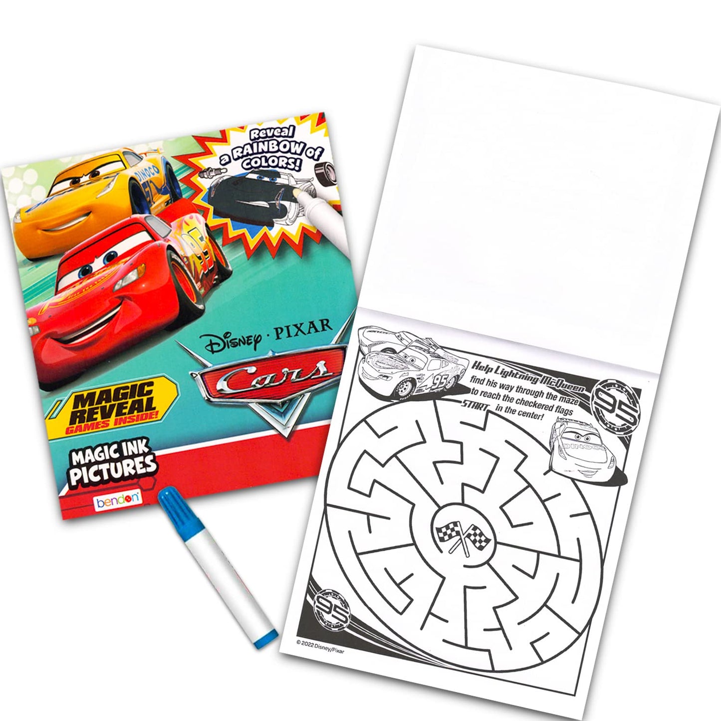 12 Mess Free Imagine Ink Coloring Book Set for Kids - Bulk Bundle with 12 No Mess Coloring Books, Barn Bots Stickers and Door Ha