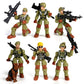 HAPTIME Army Men Action Figures with   Toy Soldiers for Boys  Plastic Army Toys for Boys 6-8  Birthday Gift for Military Collectors (6Pcs Green)