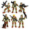 HAPTIME Army Men Action Figures with   Toy Soldiers for Boys  Plastic Army Toys for Boys 6-8  Birthday Gift for Military Collectors (6Pcs Green)