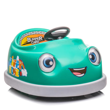 12V 2-Speeds Electric Ride On Bumper Car for Kids 1-6 Years Old, Children's Electric Car W/Remote Control, LED Lights, Bluetooth