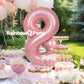 Rainbowq Party 8 Balloon Number 40 Inch For Boy Or Girl Big Pink 0-9 Foil Mylar Large 8 Number Balloon Happy 8Th Birthday Party
