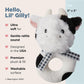 Bearington Collection Lil' Gilly 5.5 In Cow Baby Rattle - Baby Wrist Rattles - Plush Rattles Gift For Newborn