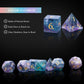 UDIXI Natural Gemstone DND Dice Set 7PCS Color Fluorite Crystal Stone Dice for Dungeons and Dragons D&D MTG Tabletop Game