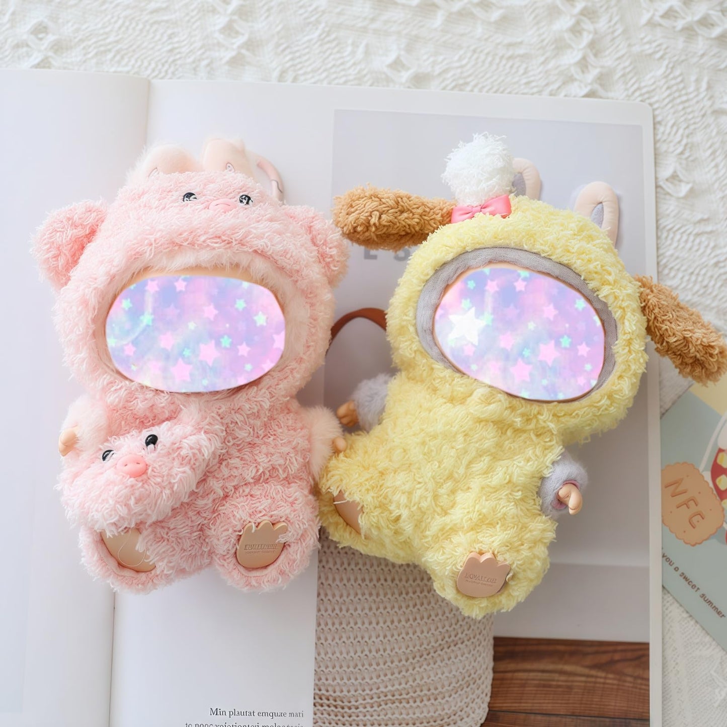 17cm Doll Clothes Set (No Doll Included), Overalls Set for 6.7inch Doll Suit, Faking Animal Style Outfit Jumpsuit, Cute Fashion