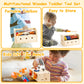 TONZE Kids Tool Set with Apron, Wooden Toddler Tool Bench Montessori Toys for 3 4 Year Old, 39 PCS Educational STEM Construction