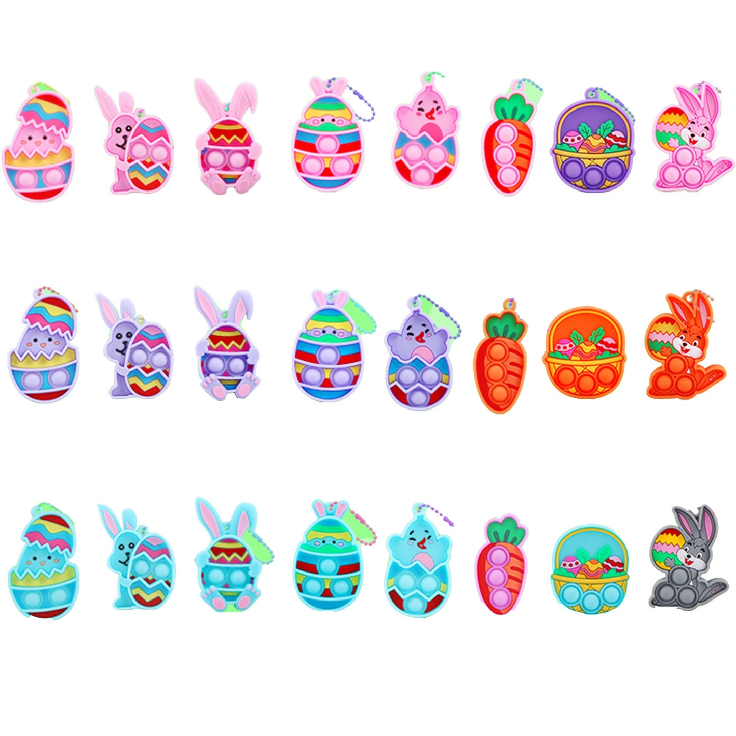 24 Packs Prefilled Easter Eggs,Kids Bulk Easter Eggs Filled With Fidget Toys,Easter Egg Hunt Basket Stuffers,Party Favors,Goodie Bag Fillers,Classroom Gift Exchange For Girls Boys Toddler Teens