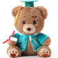 Deekin 10 Inch Graduation Bears Stuffed Animal Class of 2025 Plush Bear in Black Cap Graduation Bear Kindergarten Graduation Gif