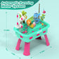 Color Changing Kitchen Play Sink Toys with Running Water for Kid,Electric Water Table with Animals, Food, Tableware Accessories,