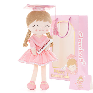 Gloveleya Baby Girl Gifts Graduation Plush Girls Dolls Congratulation Gift For Kindergarten Pink 16 Inch