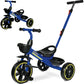 KRIDDO 2-in-1 Toddler Tricycle for Ages 18 Months to 5 Years Old - Extended Push Handle for Effortless Push, Gift Trike for Todd