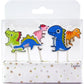 Ornerx Dinosaur Themed Birthday Cake Candles Pack of 5