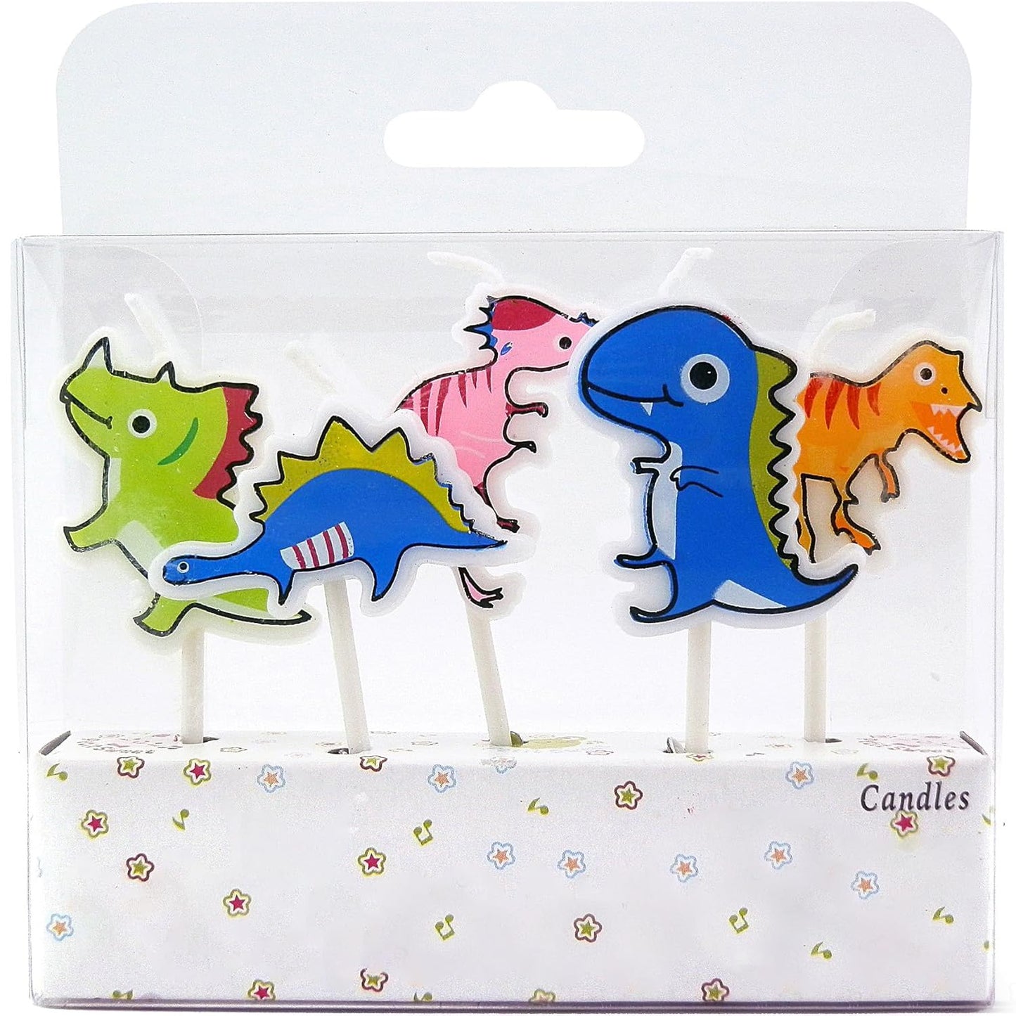 Ornerx Dinosaur Themed Birthday Cake Candles Pack of 5