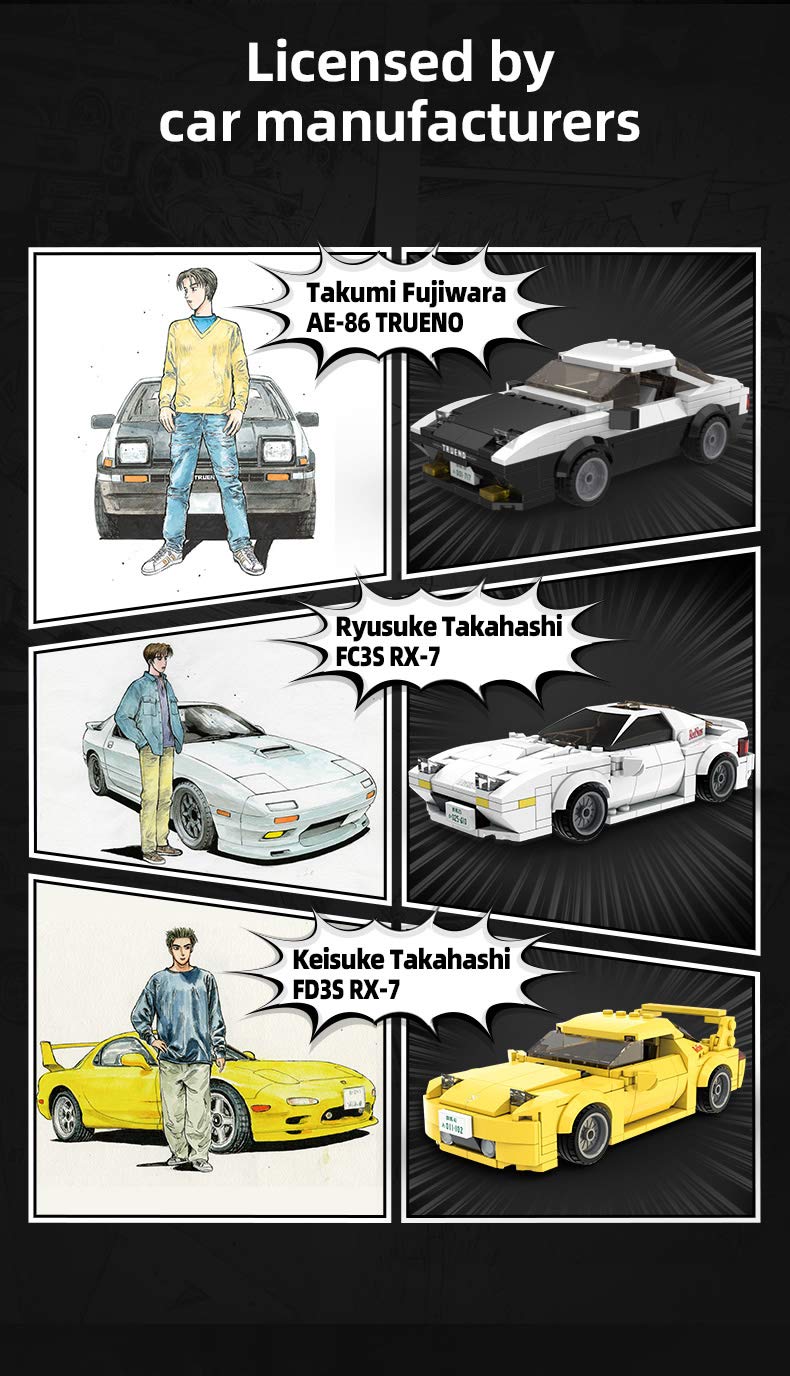 Domob Takumi Fujiwara'S Tofu Shop - Initial-D 25-Th Anniversary - Cada Bricks Toys For 8+ Age Kids & Adults - Licensed Build Mod