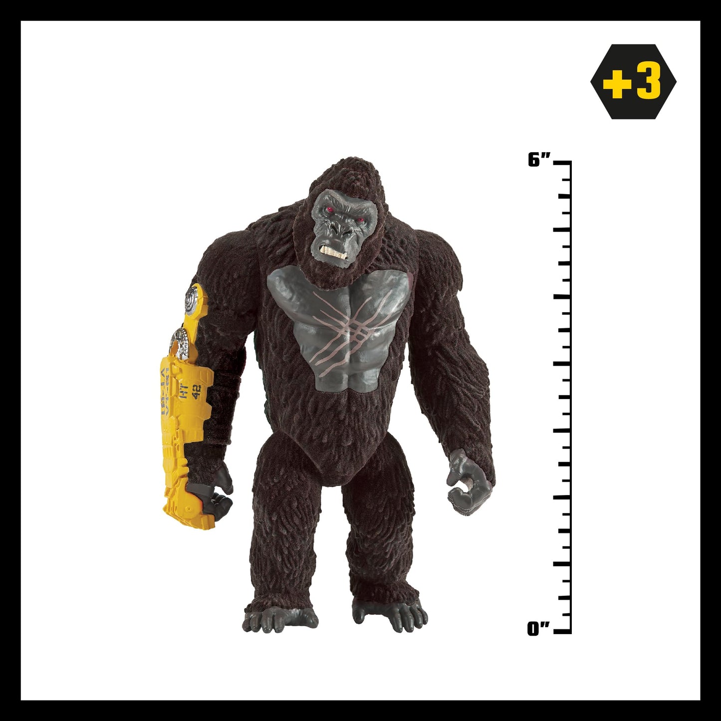 MonsterVerse - Godzilla x Kong  Articulated Figure  15 cm  Model Kong Real Feel  for Children from 4 Years  MN3181