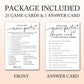 Wedding Shower Games Cards, Match These Movie Quotes, 25 Game Cards With 1 Answer Card, Engagement Party Wedding Games For Guest
