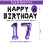 Naninuneno 17Th Birthday Decorations Set For Girl Women Boy Men,Purple Black 17 Happy Birthday Balloons Supplies With Purple Num