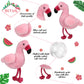 Skylety 6 Pieces Mini Flamingo Stuffed Animal Plush Toys 5 Inch Flamingo Party Favors Valentine Day Gift Pink Hanging Ornaments Keychain Decorations For Women Birthday(Rose Red)