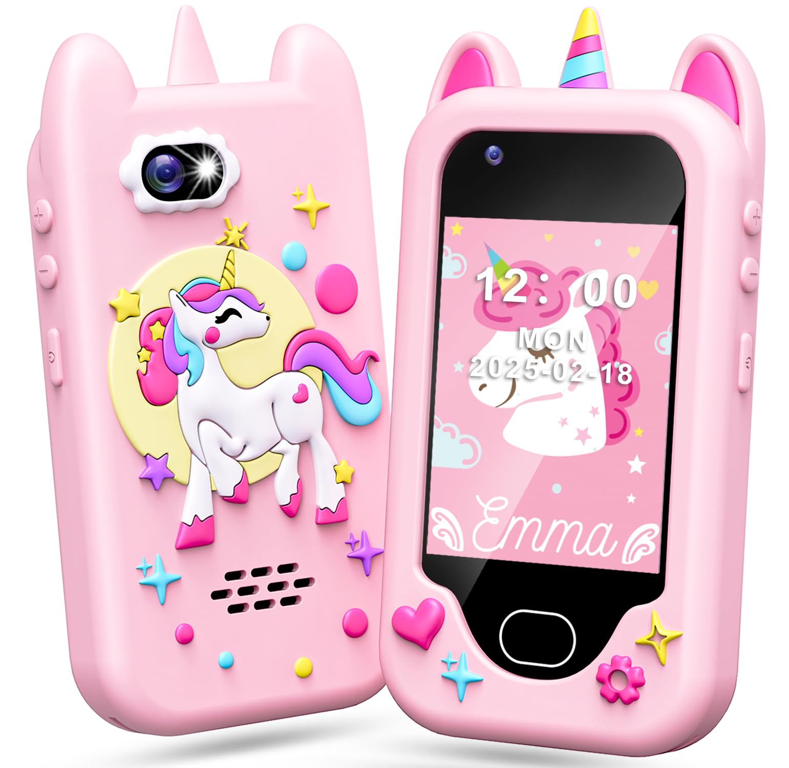 Gocina Kids Phone Toy, Touchscreen Educational Smart Phone with Camera, Game, Music Player, 32GB Card,Ideal Christmas Birthday G