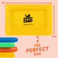 Sensory Sand Inflatable Sand Trays - Small 16.5"x10.5", Holds 2 lbs, Plastic, Available in Orange, Green, Blue, Yellow, Model SS4706