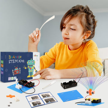 7 Set Bulk Stem Kit Individual Craft Kits For Kids, Science Projects Crafts Group Activity, Light Experiments Circuit Toys, Fun Fiber Optic Steam Activities For Boys Girls Ages 6-8 8-12 6 8 10 Year