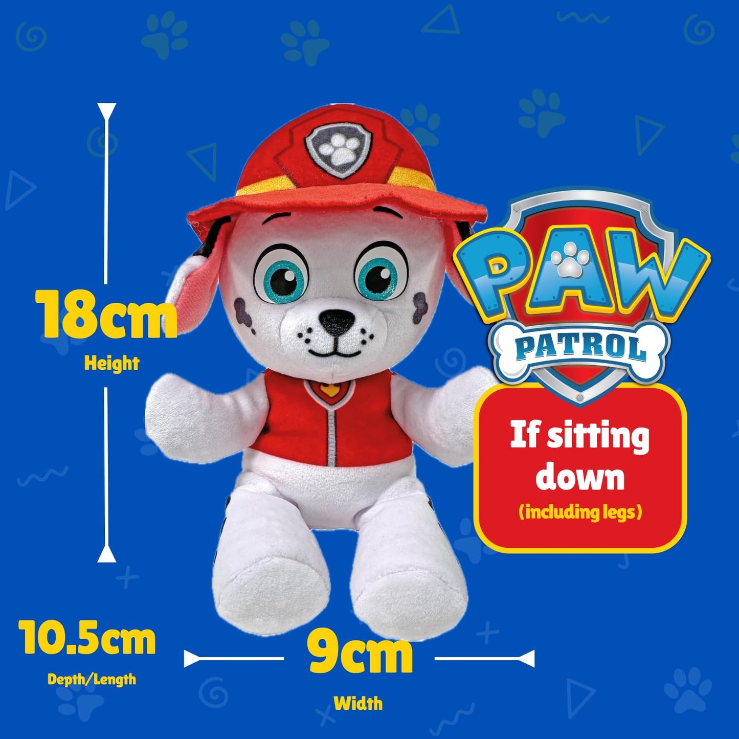 TY - Paw Patrol Collection, Marshall, All the Heroes of the Puppy Team in Floppy Version, Soft Plush to Collect, Gift Idea for Y
