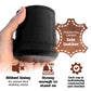 Alex Cramer Golden Gate Dice Shaker Cup Set - Leather Cup with 5 White Dice, Drawstring Pouch, & Liar’s Dice Book - Black Lining