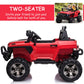 Aosom 53' L 2-Seater 12V Police Car Ride On Truck With Remote Control, Battery Operated Electric Car For Kids With Suspension, Mp3 Player, Lights, Music, Horn, Red