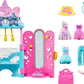 Polly Pocket Dolls & Playset, Unicorn Toy With 2 Dolls & 19 Fashion Accessories, Glam It Up Style Studio