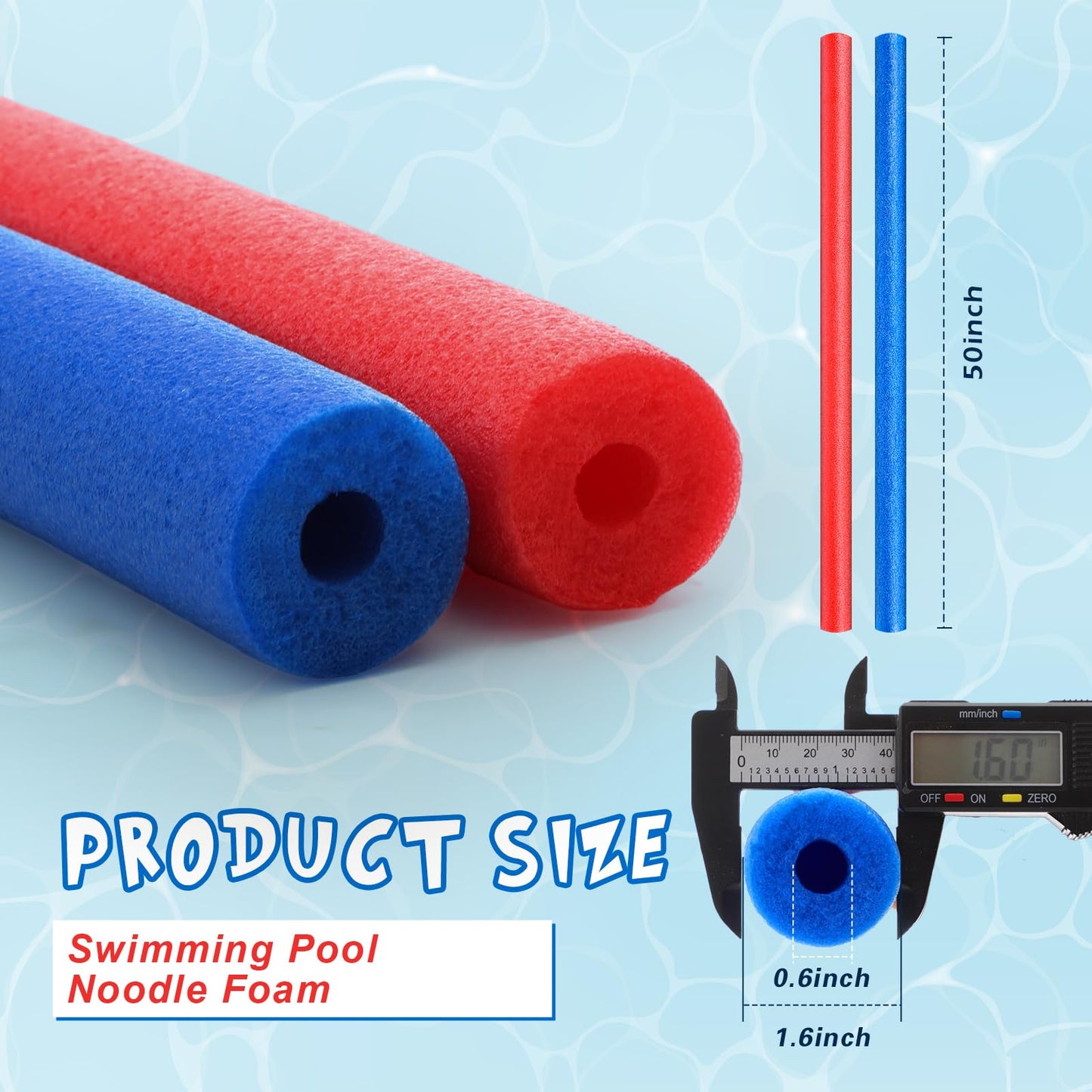 Hollowfly 2 Pcs Pool Noodles Floating Pool Noodles Foam Tube Large Hollow Floating Training Device Swimming Craft Projects Paddi