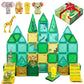 Magnetic Tiles For Kids Ages 4-8 Educational Toys Magnet Building Blocks 54 Set Montessori Cubes For Boys Girls Gift Birthday Pr