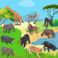 24 Animal Figurines - Educational Toys with Matching Flash Cards for Kids (Zoo & Sea Animals)