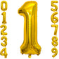 1 Number Balloon Gold 40 Inch Big Foil Mylar 1St Balloons For 1 Year Old Boy Girl Birthday Party Decorations Wedding Anniversary