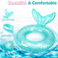 Heysplash Mermaid Pool Float, Mermaid Tail Shaped Pool Swimming Float Tube Ring Floatie, Water Fun Beach Party Swimming Pool Toys For Kids Adults Water Activities, 70Cm Diameter, Rose Gold + Blue