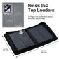 WITHYU Toploader Binder 4 Pocket for 3x4 Rigid Cards  Holds 160 Pockets with 8 Toploaders Included  Trading Card Binder Album for TCG MTG Sports Collection (Black)