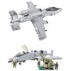 General Jim's A-10 Warthog Building Blocks Set, 931 Pieces, Large, Multi, Plastic, Cold War Attack Aircraft Model with Cockpit & Landing Gear