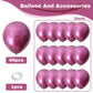Jobkoo 60Pcs Metallic Pink Balloons 5Inch Shiny Chrome Hot Pink Balloon Dark Pink Metallic Party Balloons Small Magenta Pink Chr