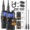 Jucjet 5Rh Ham Long Range Radio 10W Radio (Upgraded Of Uv-5R), 999Ch One Key Frequency Match, 2500Mah Battery Rechargeable Walki