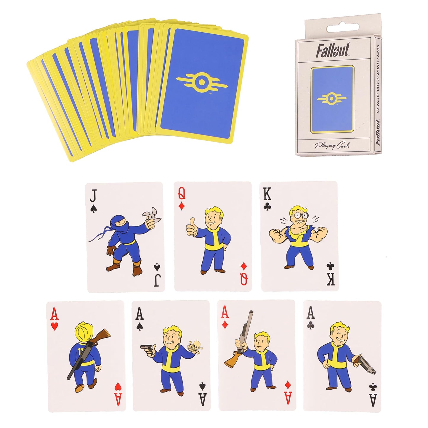 JUST FUNKY Fallout Vault Boy Playing Cards Vault-Tec Corporation Design 52 Count Deck