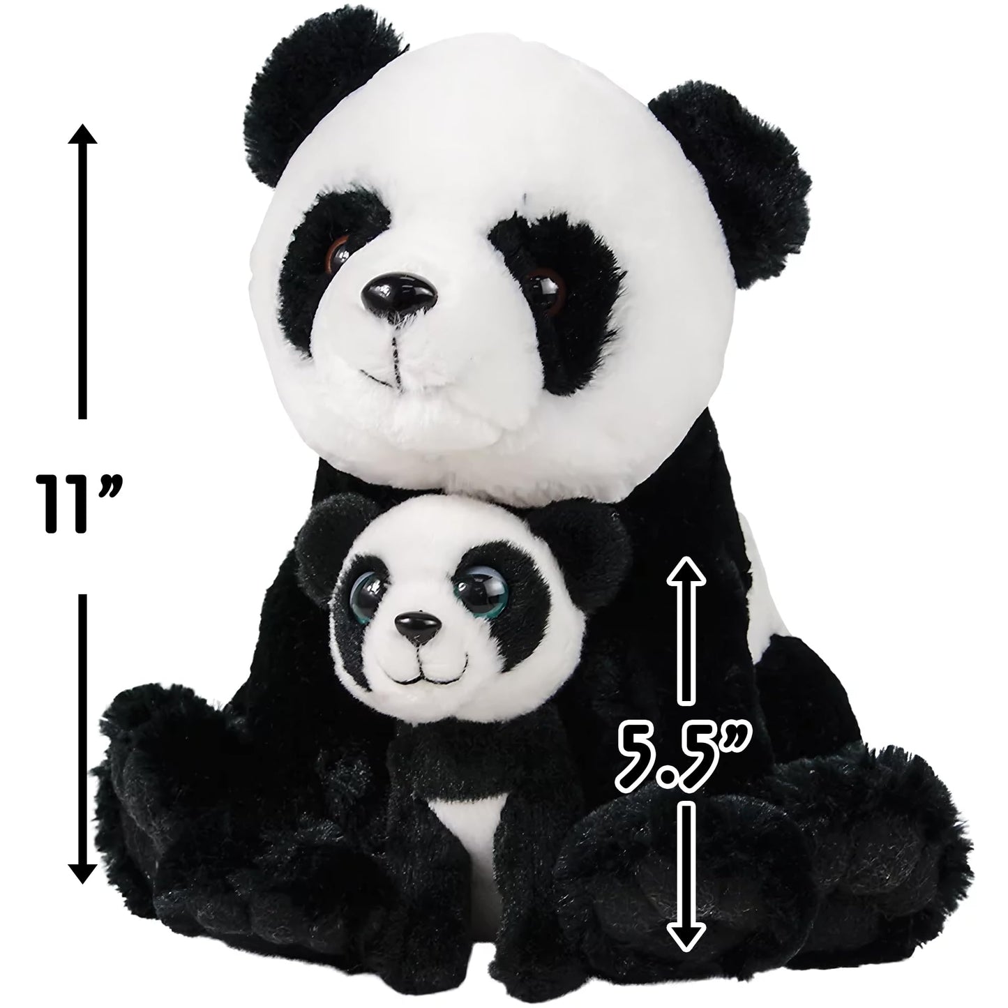 Rhode Island Novelty Adventure t Birth of Life Panda with Baby Plush Toy 11 H