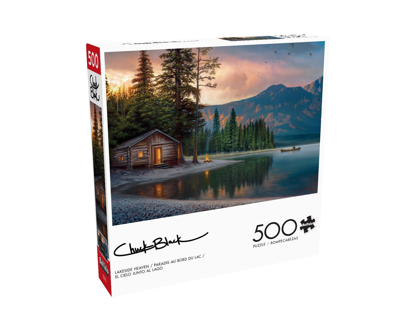 Buffalo Games 500 Piece Jigsaw Puzzle - Lakeside Heaven - Large Multicolor - Model 37011 - Perfect for Game Nights
