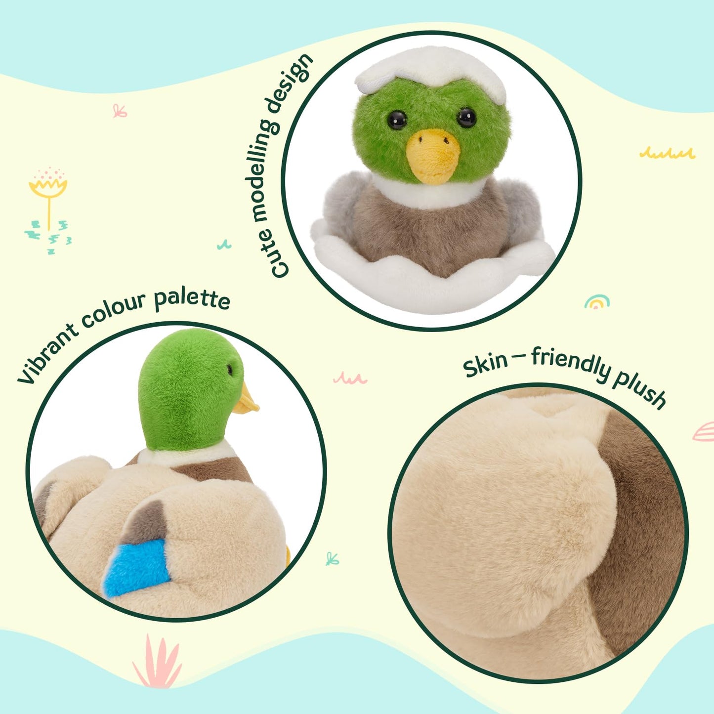 Maogolan Stuffed Duck Plush 16'' Large Stuffed Animal For Kids, Toddlers, Infant Nursery Item Mother'S Day Baby Shower Party Fav