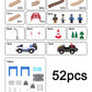 Wooden Train Set For Toddlers, 52Pcs Train Toy With Railway Track For Kids, Wooden Train Tracks Include Expansion Pack Compatible With Thomas, Brio, Chuggington