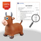 Hotmax Bouncy Bull Hopping Horse Toys, Inflatable Bouncing Animal Hopper For Toddlers Or Kids, Ride On Jumping Farm Toys For Boy Or Girl, Birthday Gift 2 3 4 Year Old (Brown Cow)