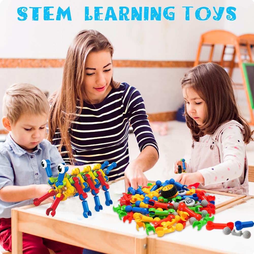 Afomida 156 PCS Creative Building Blocks Set - Plastic Dinosaur, Robot, Car, Spider, Dog Figures - Ages 3+, Model FYD1941, Color 2